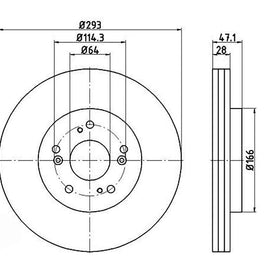 HONDA CR-V - Front Brake Disc | OPTIMA | TBD7126-D - SKU TBD7126-D - SpareMe South Africa