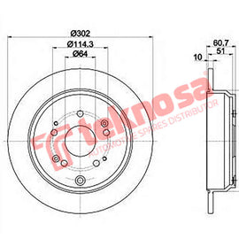 Brake Components Brake Disc TBD7127-D OPTIMA