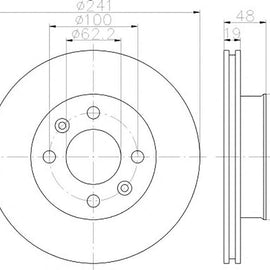 HYUNDAI Getz - Front Brake Disc | OPTIMA | TBD7128-D - SKU TBD7128-D - SpareMe South Africa