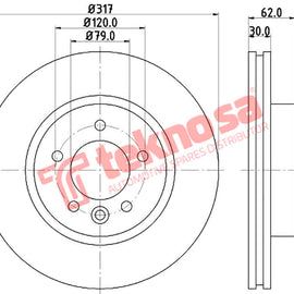 Brake Components Brake Disc TBD7136-D OPTIMA
