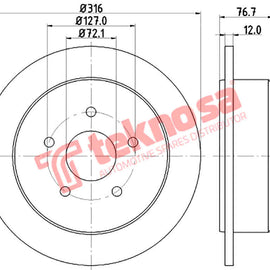 Brake Components Brake Disc TBD7138-D OPTIMA
