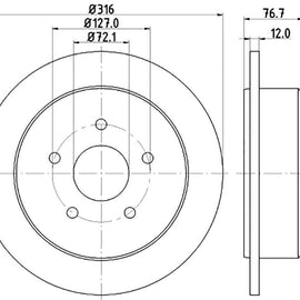 JEEP Wrangler - Rear Brake Disc | OPTIMA | TBD7138-D - SKU TBD7138-D - SpareMe South Africa