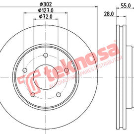 Brake Components Brake Disc TBD7139-D OPTIMA