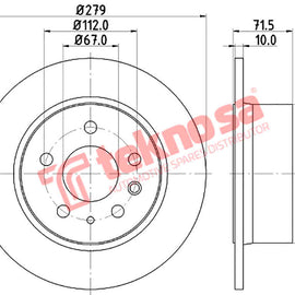 Brake Components Brake Disc TBD7147-D OPTIMA