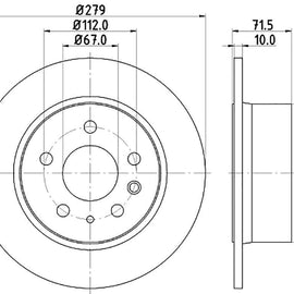 Mercedes-Benz 200-Series - Rear Brake Disc | OPTIMA | TBD7147-D - SKU TBD7147-D - SpareMe South Africa