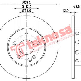 Brake Components Brake Disc TBD7152-D OPTIMA