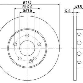 Mercedes-Benz C-Series - Front Brake Disc | OPTIMA | TBD7152-D - SKU TBD7152-D - SpareMe South Africa