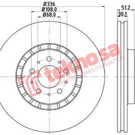 Brake Components Brake Disc TBD7153-D OPTIMA