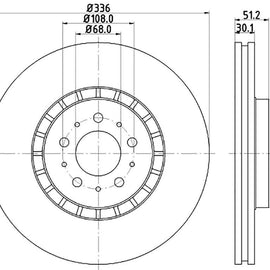 VOLVO XC90 - Front Brake Disc | OPTIMA | TBD7153-D - SKU TBD7153-D - SpareMe South Africa