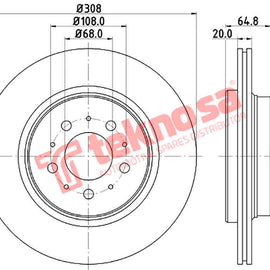 Brake Components Brake Disc TBD7154-D OPTIMA