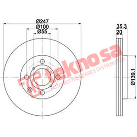 Brake Components Brake Disc TBD7158-D OPTIMA