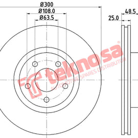 Brake Components Brake Disc TBD7159-D OPTIMA