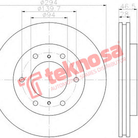 Brake Components Brake Disc TBD7164-D OPTIMA