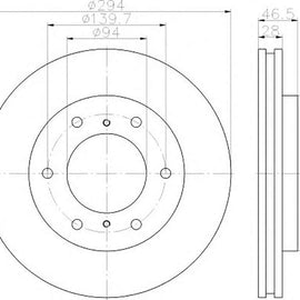 MITSUBISHI Pajero - Front Brake Disc | OPTIMA | TBD7164-D - SKU TBD7164-D - SpareMe South Africa