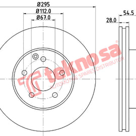 Brake Components Brake Disc TBD7166-D OPTIMA