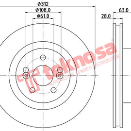 Brake Components Brake Disc TBD7168-D OPTIMA