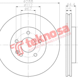 Brake Components Brake Disc TBD7174-D OPTIMA