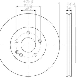 Mercedes-Benz A-Series - Front Brake Disc | OPTIMA | TBD7174-D - SKU TBD7174-D - SpareMe South Africa