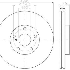 TOYOTA Avensis - Front Brake Disc | OPTIMA | TBD7180-D - SKU TBD7180-D - SpareMe South Africa