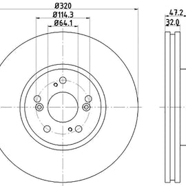 HONDA Accord - Front Brake Disc | OPTIMA | TBD7182-D - SKU TBD7182-D - SpareMe South Africa