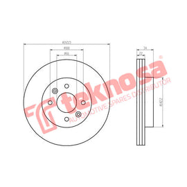 Brake Components Brake Disc TBD7284-D OPTIMA