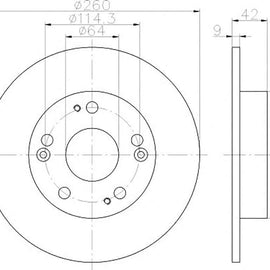 HONDA Ballade - Rear Brake Disc | OPTIMA | TBD7191-D - SKU TBD7191-D - SpareMe South Africa