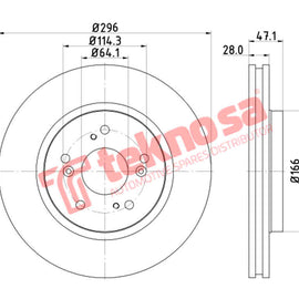 Brake Components Brake Disc TBD7198-D OPTIMA