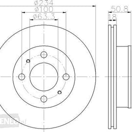 HYUNDAI Atos - Front Brake Disc | OPTIMA | TBD7200-D - SKU TBD7200-D - SpareMe South Africa