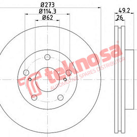 Brake Components Brake Disc TBD7201-D OPTIMA