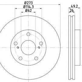 TOYOTA Auris - Front Brake Disc | OPTIMA | TBD7201-D - SKU TBD7201-D - SpareMe South Africa