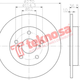 Brake Components Brake Disc TBD7202-D OPTIMA