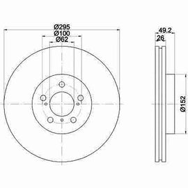 TOYOTA Auris - Front Brake Disc | OPTIMA | TBD7203-D - SKU TBD7203-D - SpareMe South Africa