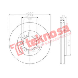 Brake Components Brake Disc TBD7223-D OPTIMA