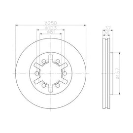 NISSAN Caravan - Front Brake Disc | OPTIMA | TBD7223-D - SKU TBD7223-D - SpareMe South Africa
