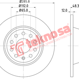 Brake Components Brake Disc TBD7225-D OPTIMA