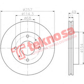 Brake Components Brake Disc TBD7236-D OPTIMA