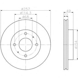 NISSAN Almera - Front Brake Disc | OPTIMA | TBD7236-D - SKU TBD7236-D - SpareMe South Africa