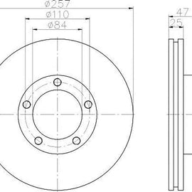 TOYOTA Hiace - Front Brake Disc | OPTIMA | TBD7237-D - SKU TBD7237-D - SpareMe South Africa