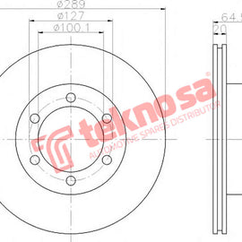 Brake Components Brake Disc TBD7238-D OPTIMA