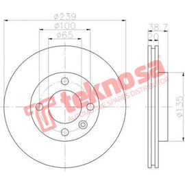 Brake Components Brake Disc TBD7243-D OPTIMA