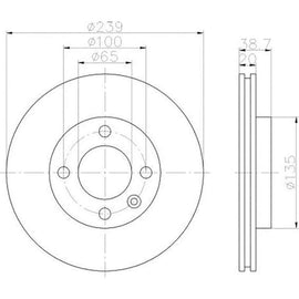 Volkswagen Citi Golf - Front Brake Disc | OPTIMA | TBD7243-D - SKU TBD7243-D - SpareMe South Africa