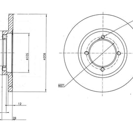 NISSAN Pick Up - Front Brake Disc | OPTIMA | TBD7245-D - SKU TBD7245-D - SpareMe South Africa