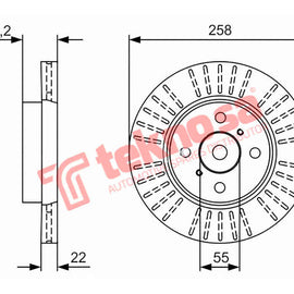 Brake Components Brake Disc TBD7248-D OPTIMA
