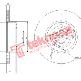 Brake Components Brake Disc TBD7251-D OPTIMA