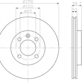 Volkswagen Caddy - Front Brake Disc | OPTIMA | TBD7255-D - SKU TBD7255-D - SpareMe South Africa