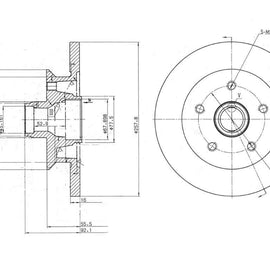 Volkswagen Caravelle - Front Brake Disc | OPTIMA | TBD7256-D - SKU TBD7256-D - SpareMe South Africa
