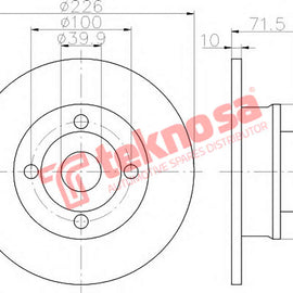 Brake Components Brake Disc TBD7257-D OPTIMA