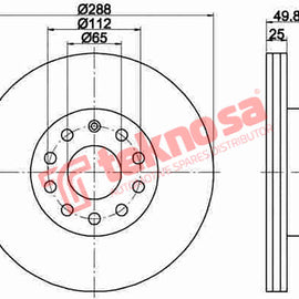 Brake Components Brake Disc TBD7260-D OPTIMA