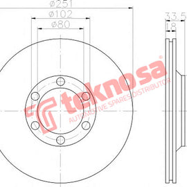 Brake Components Brake Disc TBD7261-D OPTIMA