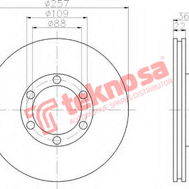 Brake Components Brake Disc TBD7267-D OPTIMA